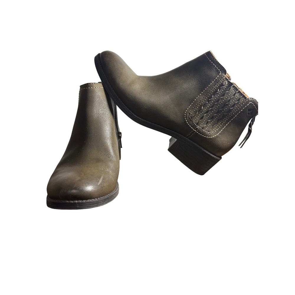 Sperry Top-Sider Juniper Bree Chelsea Ankle Booties Brown Leather Size 9